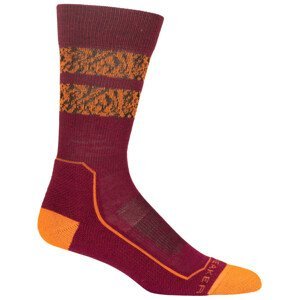 Dámské ponožky Icebreaker Hike+ Light Crew Natural Summit Velikost ponožek: 38-40 / Barva: červená/oranžová