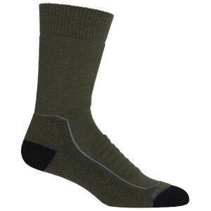 Pánské ponožky Icebreaker Hike+ Heavy Crew Velikost ponožek: 42-44 / Barva: zelená/černá
