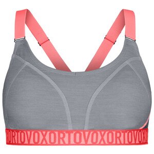 Sportovní podprsenka Ortovox 150 Essential Sports Top W Velikost: M / Barva: šedá/růžová