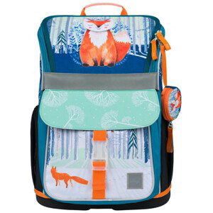Školní batoh Baagl Zippy Barva: modrá/oranžová