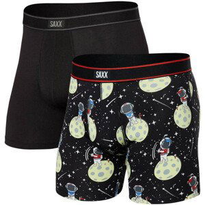 Boxerky Saxx Daytripper Boxer Brief Fly 2Pk Velikost: M / Barva: černá/modrá