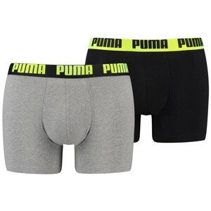 Pánské boxerky Puma Basic Boxer 2P Velikost: XL / Barva: šedá