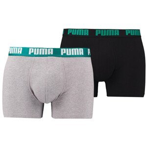Pánské boxerky Puma Basic Boxer 2P Velikost: L / Barva: šedá/černá