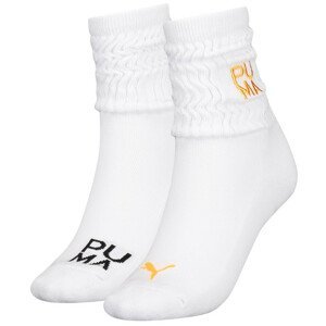 Dámské ponožky Puma Women Slouch Sock 2P Velikost ponožek: 35-38 / Barva: bílá