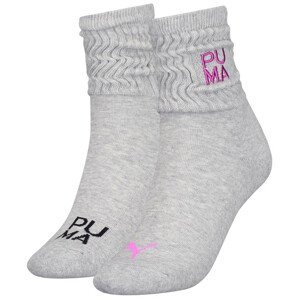 Dámské ponožky Puma Women Slouch Sock 2P Velikost ponožek: 35-38 / Barva: šedá
