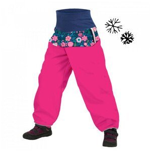 Batolecí kalhoty s fleecem Unuo Softshell Sherpa Basic Dětská velikost: 80-86 / Barva: růžová/modrá
