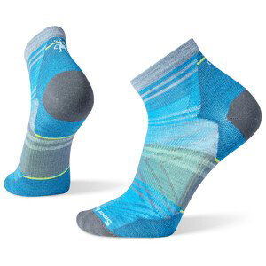Pánské ponožky Smartwool Run Zero Cushion Ankle Pattern Velikost: L / Barva: modrá/šedá