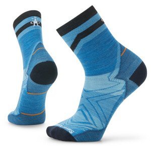 Pánské ponožky Smartwool Run Zero Cushion Mid Crew Pattern Velikost: XL / Barva: modrá/černá