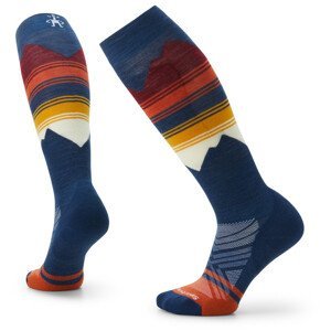 Lyžařské ponožky Smartwool W Ski Targeted Cushion Pattern OTC Velikost ponožek: 34-37 / Barva: modrá/oranžová