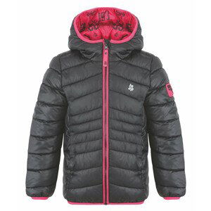 Dětská zimní bunda Loap Intermo Dětská velikost: 112-116 / Barva: černá/růžová