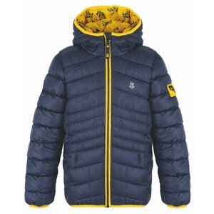 Dětská zimní bunda Loap Intermo Dětská velikost: 122-128 / Barva: modrá/žlutá