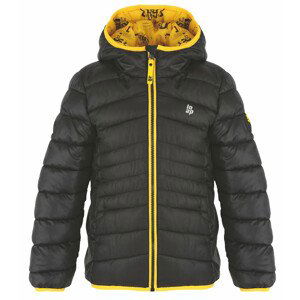 Dětská zimní bunda Loap Intermo Dětská velikost: 158-164 / Barva: černá/žlutá