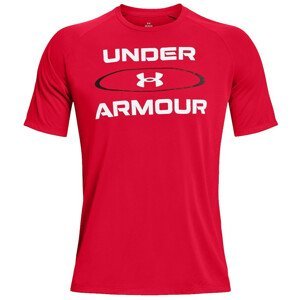 Pánské triko Under Armour Tech 2.0 WM Graphic SS Velikost: L / Barva: červená