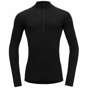 Pánské funkční triko Devold Lauparen Merino 190 Zip Neck Man Velikost: XL / Barva: černá