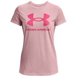 Dámské triko Under Armour Sportstyle Logo SS Velikost: XS / Barva: růžová