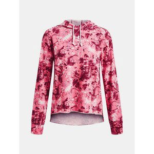 Dámská mikina Under Armour Rival Terry Print Hoodie Velikost: S / Barva: růžová