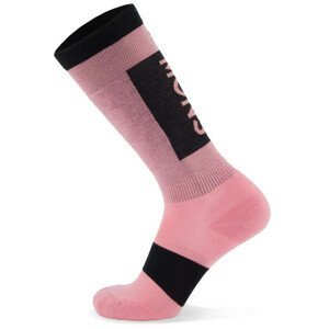 Ponožky Mons Royale Atlas Merino Snow Sock Velikost: M / Barva: růžová/černá