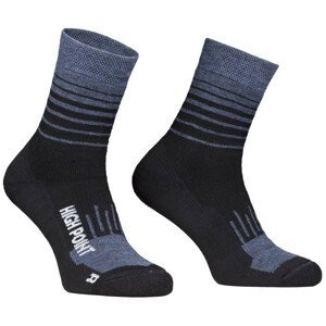 Ponožky High Point Mountain Merino 3.0 Socks Velikost ponožek: 39-42 / Barva: černá/modrá