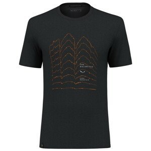 Pánské triko Salewa Pure Skyline Dry M T-Shirt Velikost: L / Barva: černá