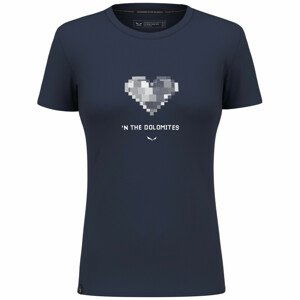 Dámské triko Salewa Pure Heart Dry W T-Shirt Velikost: S / Barva: modrá