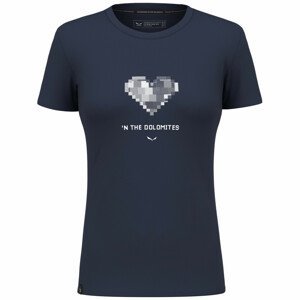 Dámské triko Salewa Pure Heart Dry W T-Shirt Velikost: M / Barva: modrá