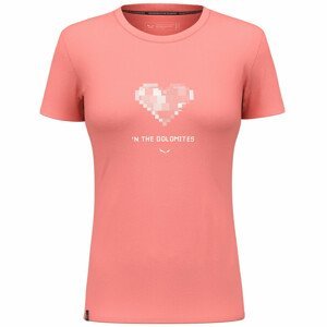 Dámské triko Salewa Pure Heart Dry W T-Shirt Velikost: S / Barva: růžová