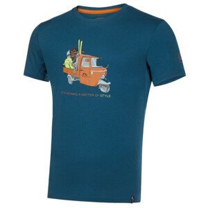 Pánské triko La Sportiva Ape T-Shirt M Velikost: L / Barva: modrá
