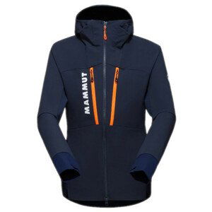 Dámská bunda Mammut Aenergy SO Hybrid Hooded Jacket Women Velikost: L / Barva: modrá/oranžová