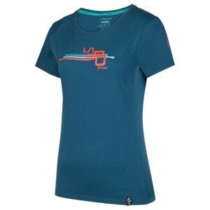 Dámské triko La Sportiva Stripe Cube T-Shirt W Velikost: L / Barva: modrá