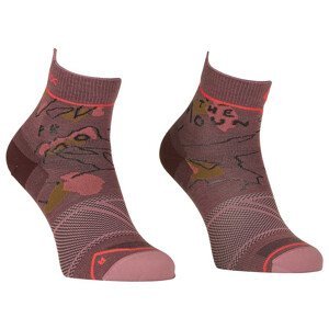 Dámské ponožky Ortovox Alpine Light Quarter Socks W Velikost ponožek: 39-41 / Barva: růžová/fialová
