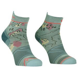 Dámské ponožky Ortovox Alpine Light Quarter Socks W Velikost ponožek: 39-41 / Barva: modrá/zelená
