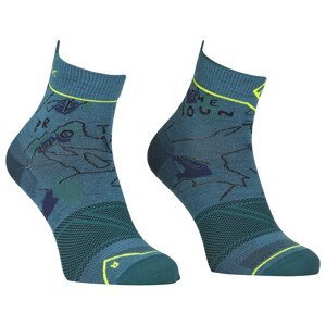 Pánské ponožky Ortovox Alpine Light Quarter Socks M Velikost ponožek: 39-41 / Barva: modrá