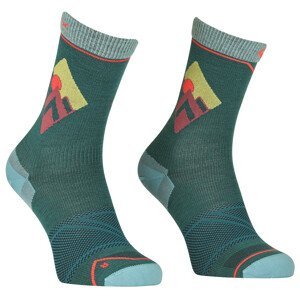 Dámské ponožky Ortovox Alpine Light Comp Mid Socks W Velikost ponožek: 35-38 / Barva: tmavě zelená