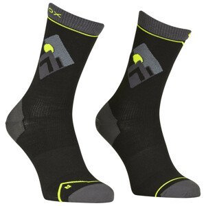 Pánské ponožky Ortovox Alpine Light Comp Mid Socks M Velikost ponožek: 39-41 / Barva: černá/šedá