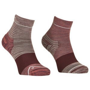 Dámské ponožky Ortovox Alpine Quarter Socks W Velikost ponožek: 35-38 / Barva: růžová/vínová