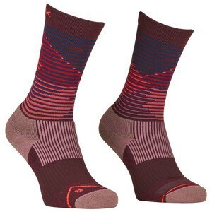 Dámské ponožky Ortovox All Mountain Mid Socks W Velikost ponožek: 35-38 / Barva: růžová/vínová