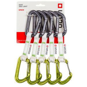 Sada expresek Ocún Hawk Qd Combi Bio-Dyn-Ring 15 mm 10 cm 5-Pack Barva: zelená/šedá