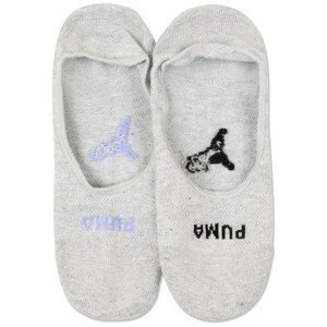 Dámské ponožky Puma Women Mesh MID-CUT Footie 2P Velikost ponožek: 39-42 / Barva: šedá