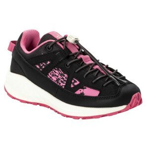 Dětské boty Jack Wolfskin Vili Sneaker Low K Velikost bot (EU): 30 / Barva: černá/růžová