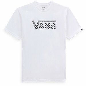 Pánské triko Vans CHECKERED VANS-B Velikost: XL / Barva: bílá