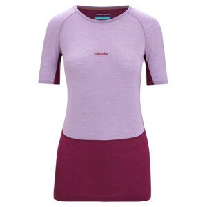 Dámské funkční triko Icebreaker Women 125 ZoneKnit™ SS Crewe Velikost: M / Barva: růžová/fialová