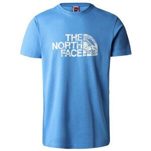 Pánské triko The North Face S/S Woodcut Dome Tee Velikost: M / Barva: modrá