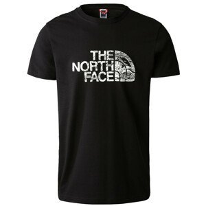 Pánské triko The North Face S/S Woodcut Dome Tee Velikost: L / Barva: černá