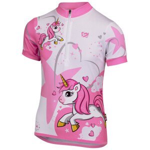 Dětský cyklistický dres Etape Rio (dívčí) Dětská velikost: 128-134 / Barva: bílá/růžová