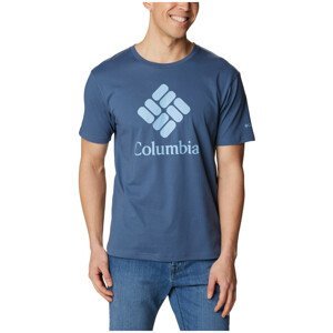 Pánské triko Columbia Pacific Crossing™ II Graphic SS Tee Velikost: L / Barva: modrá