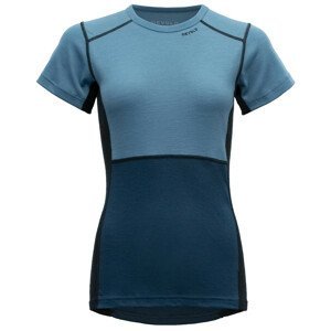 Dámské funkční triko Devold Lauparen Merino 190 T-Shirt Wmn Velikost: S / Barva: modrá/tm.šedá