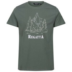 Pánské triko Regatta Cline VII Velikost: XXL / Barva: tmavě zelená