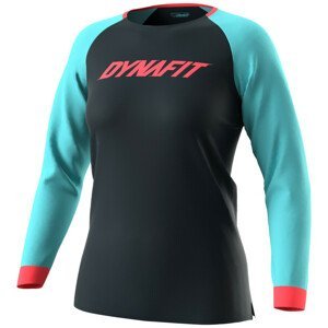 Dámské funkční triko Dynafit Ride L/S W Velikost: S / Barva: černá/tyrkysová