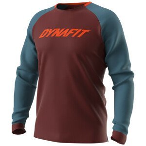 Pánské funkční triko Dynafit Ride L/S M Velikost: XL / Barva: červená/modrá