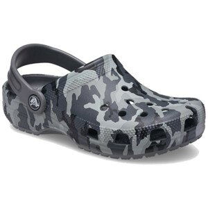 Dětské pantofle Crocs Classic Camo Clog K Velikost bot (EU): 32-33 / Barva: černá/šedá